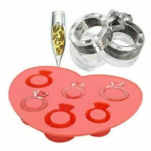 NEW Diamond Ring Silicone Mold Tray for Chocolates Ice Jello Crayons Soap Resin